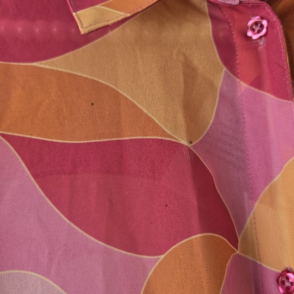 NWT Lovers + Friends Feeling Groovy Romper in Fuschia Geo Pink Small Fla… - Picture 8 of 10